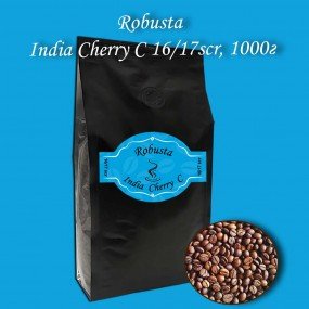Кава зернова Robusta India Cherry С 16/17scr (Робуста Індія Черрі С) 1000г. БЕЗКОШТОВНА ДОСТАВКА від 1кг!